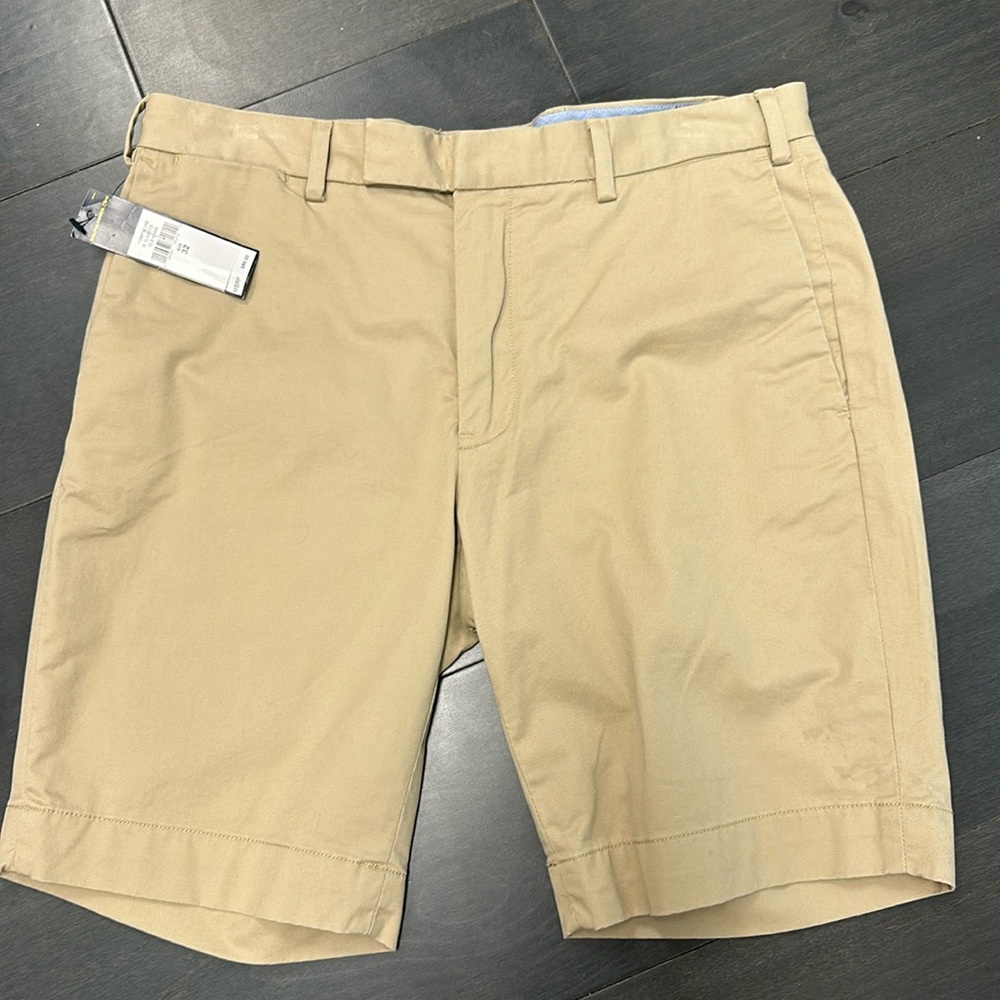 Polo Khaki Stretch Slim Fit Shorts